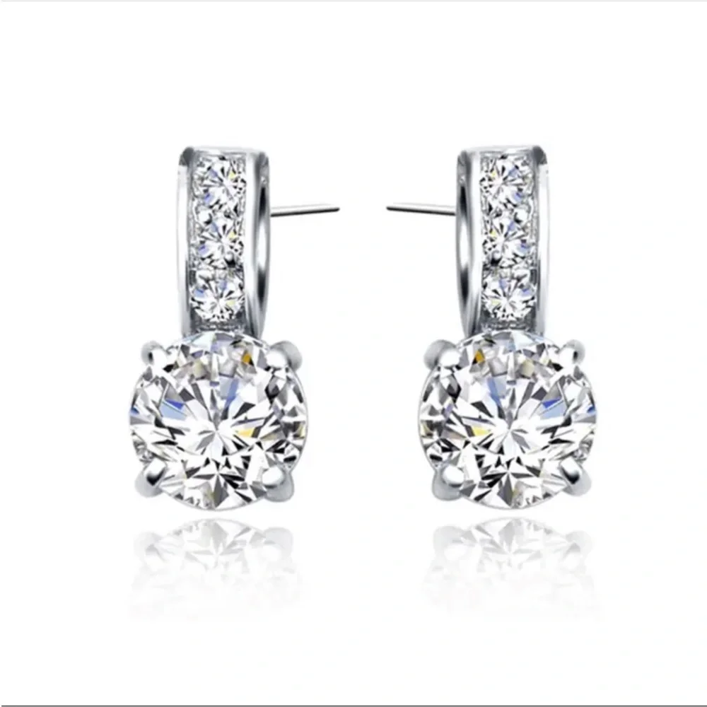 Sterling Silver Cubic Zirconia Necklace Set - Picture 2 of 3